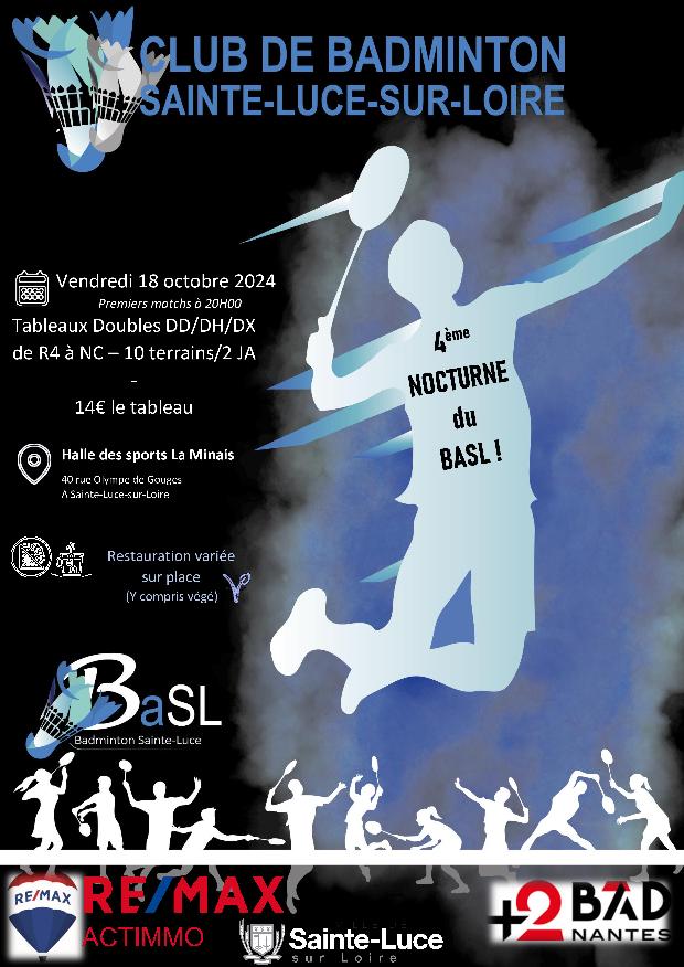 PDLL.44 - 4ème tournoi nocturne de doubles de Sainte-Luce-sur-Loire